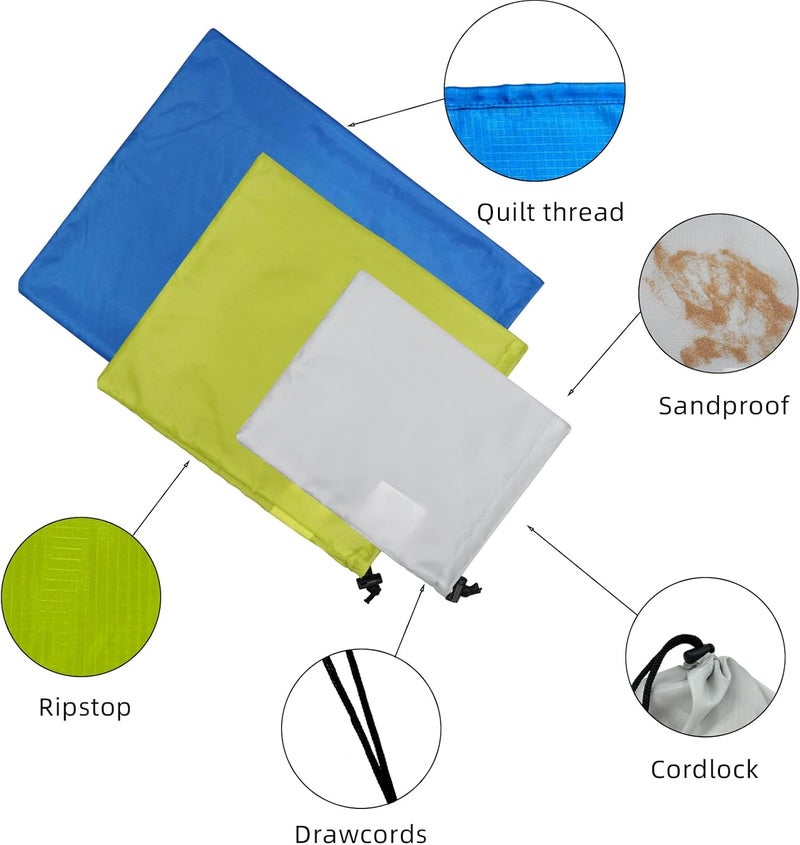 MOUNTAINLODGE Small Drawstring Bags Stuff Sack Set 5-Pack,Ultralight Ditty Bags with 5 Colors for Camping,Hiking,Travelling or Use as Dustcover Bag for Hangbag,Shoes - Image 4
